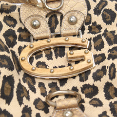 Guess Handtasche Y2K Beige Braun Damen Baumwolle Holz – Nahaufnahme-2