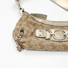 Guess Handtasche Y2K Beige Braun Damen Baumwolle Kunstleder – Nahaufnahme-3