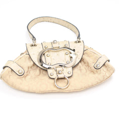 Guess Handtasche Y2K Beige Creme Damen Baumwolle Kunstleder – Nahaufnahme-1