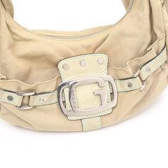 Guess Handtasche Y2K Beige Damen Baumwolle Kunstleder – Nahaufnahme-1