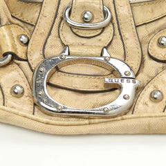 Guess Handtasche Y2K Beige Damen Baumwolle Polyester – Nahaufnahme-2