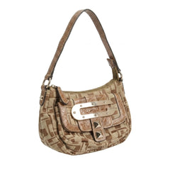 Guess Handtasche Y2K Beige Gold Damen Baumwolle Kunstleder – Vorderansicht
