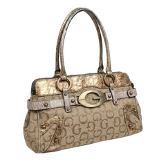 Guess Handtasche Y2K Beige Gold Damen Baumwolle – Vorderansicht