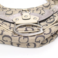 Guess Handtasche Y2K Beige Grau Damen Baumwolle PVC – Nahaufnahme-1