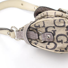 Guess Handtasche Y2K Beige Grau Damen Baumwolle PVC – Nahaufnahme-3