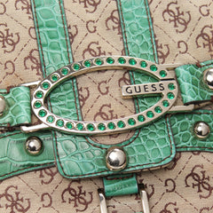 Guess Handtasche Y2K Beige Grün Damen – Nahaufnahme-2