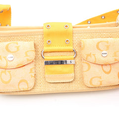 Guess Handtasche Y2K Beige Orange Damen Baumwolle, Jute – Nahaufnahme-1