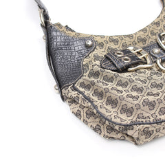 Guess Handtasche Y2K Beige Schwarz Damen Baumwolle PVC – Nahaufnahme-2