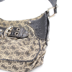Guess Handtasche Y2K Beige Schwarz Damen Baumwolle PVC – Nahaufnahme-3