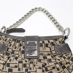 Guess Handtasche Y2K Beige Schwarz Damen Leder, Polyester – Nahaufnahme-3