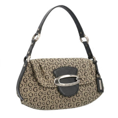 Guess Handtasche Y2K Beige Schwarz Damen Baumwolle – Vorderansicht