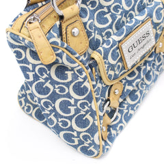 Guess Handtasche Y2K Blau Beige Damen Baumwolle PVC – Nahaufnahme-2