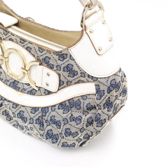 Guess Handtasche Y2K Blau Weiß Damen Baumwolle Kunstleder – Nahaufnahme-3