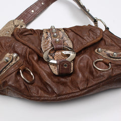 Guess Handtasche Y2K Braun Beige Damen Kunstleder – Nahaufnahme-1