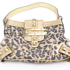 Guess Handtasche Y2K Braun Beige Damen Baumwolle PVC – Nahaufnahme-1