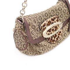 Guess Handtasche Y2K Braun Beige Damen Baumwolle PVC – Nahaufnahme-2