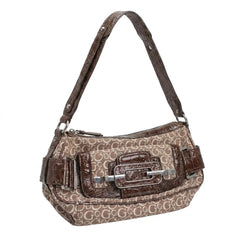 Guess Handtasche Y2K Braun Beige Damen Baumwolle – Vorderansicht