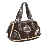 Guess Handtasche Y2K Braun Creme Damen Kunstleder, Baumwolle – Vorderansicht