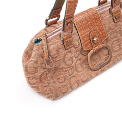 Guess Handtasche Y2K Braun Damen Baumwolle – Nahaufnahme-2