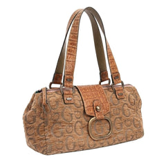 Guess Handtasche Y2K Braun Damen Baumwolle – Vorderansicht