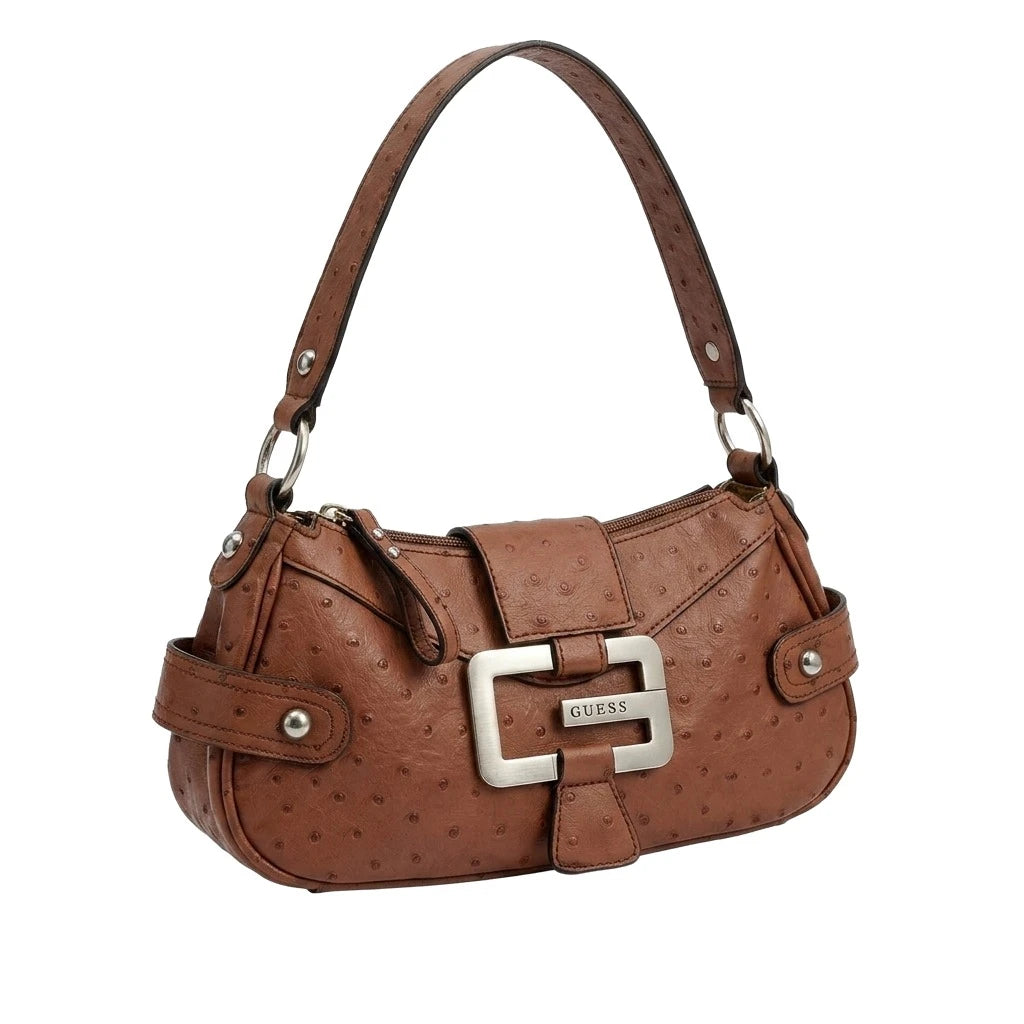 Guess Handtasche Y2K Braun Damen Kunstleder – Vorderansicht