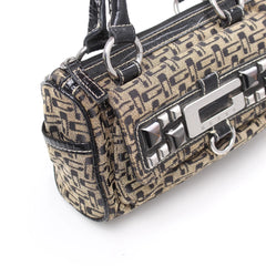 Guess Handtasche Y2K Braun Schwarz Damen Baumwolle Kunstleder – Nahaufnahme-2