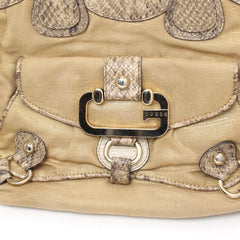 Guess Handtasche Y2K Gold Beige Damen Baumwolle PVC – Nahaufnahme-1