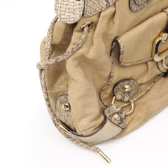 Guess Handtasche Y2K Gold Beige Damen Baumwolle PVC – Nahaufnahme-2