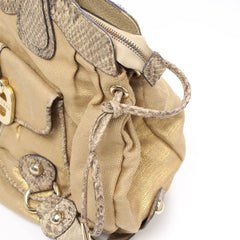 Guess Handtasche Y2K Gold Beige Damen Baumwolle PVC – Nahaufnahme-3
