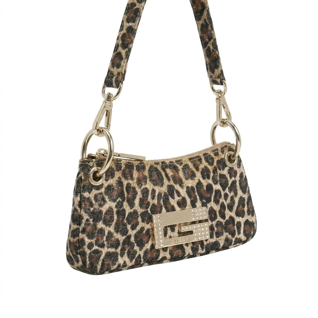 Guess Handtasche Y2K Gold Beige Damen Kunstleder – Vorderansicht