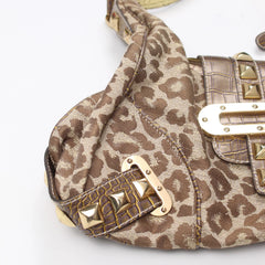 Guess Handtasche Y2K Gold Braun Damen Baumwolle Kunstleder – Nahaufnahme-3