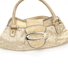 Guess Handtasche Y2K Gold Damen Baumwolle PVC – Nahaufnahme-1