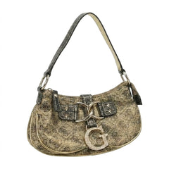 Guess Handtasche Y2K Gold Grau Damen Baumwolle – Vorderansicht