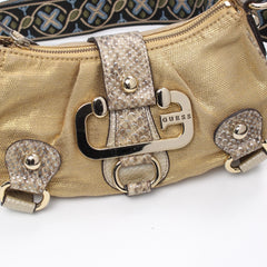 Guess Handtasche Y2K Gold Silber Damen Baumwolle – Nahaufnahme-2