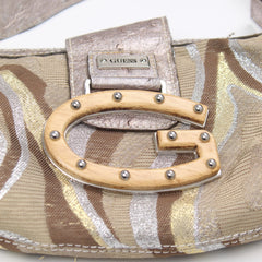 Guess Handtasche Y2K Gold Silber Damen Mischgewebe – Nahaufnahme-2