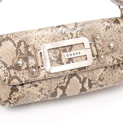Guess Handtasche Y2K Grau Braun Damen Kunstleder – Nahaufnahme-1