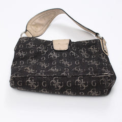 Guess Handtasche Y2K Schwarz Beige Damen Baumwolle – Nahaufnahme-3