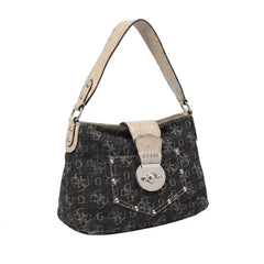 Guess Handtasche Y2K Schwarz Beige Damen Baumwolle – Vorderansicht
