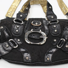Guess Handtasche Y2K Schwarz Damen Baumwolle PVC – Nahaufnahme-1
