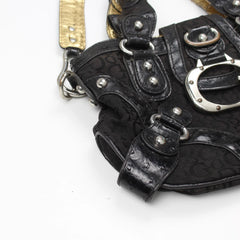 Guess Handtasche Y2K Schwarz Damen Baumwolle PVC – Nahaufnahme-3