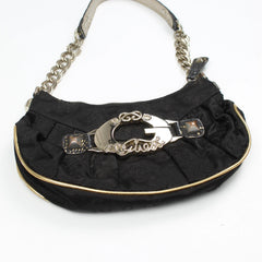 Guess Handtasche Y2K Schwarz Gold Damen Polyester – Nahaufnahme-1