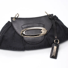 Guess Handtasche Y2K Schwarz Gold Damen Baumwolle, Kunstleder – Nahaufnahme-1