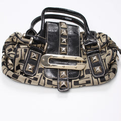 Guess Handtasche Y2K Schwarz Gold Damen Baumwolle Kunstleder – Nahaufnahme-1