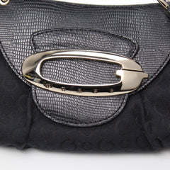 Guess Handtasche Y2K Schwarz Gold Damen Baumwolle, Kunstleder – Nahaufnahme-2