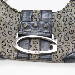Guess Handtasche Y2K Schwarz Grau Damen Baumwolle, Kunstleder – Nahaufnahme-2