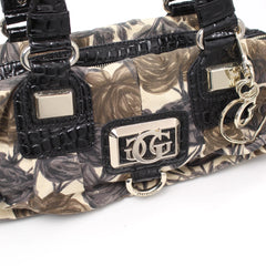 Guess Handtasche Y2K Schwarz Khaki Damen Baumwolle Kunstleder – Nahaufnahme-1