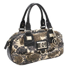 Guess Handtasche Y2K Schwarz Khaki Damen Baumwolle Kunstleder – Vorderansicht
