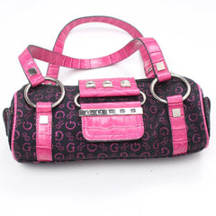 Guess Handtasche Y2K Schwarz Pink Damen Baumwolle PVC – Nahaufnahme-1