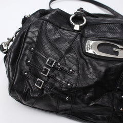 Guess Handtasche Y2K Schwarz Silber Damen Kunstleder – Nahaufnahme-1