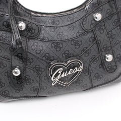 Guess Handtasche Y2K Schwarz Silber Damen Kunstleder – Nahaufnahme-2